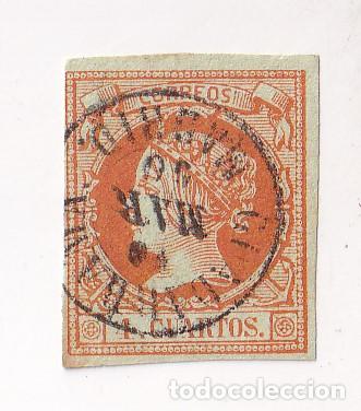 Sellos: SELLO 4 CUARTOS GUADARRAMA. MADRID. BONITO Y RARO FECHADOR. 1860