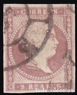 Sellos: ESPA&Ntilde;A, 1855 EDIFIL N&ordm; 50, 2 r. violeta