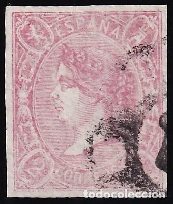 Sellos: ESPA&Ntilde;A, 1865 EDIFIL N&ordm; 69, 2 cu. rosa