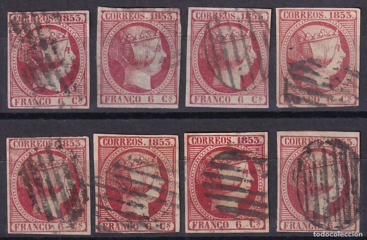 Sellos: ESPA&Ntilde;A, 1853 EDIFIL N&ordm; 17, 6 c. rosa.