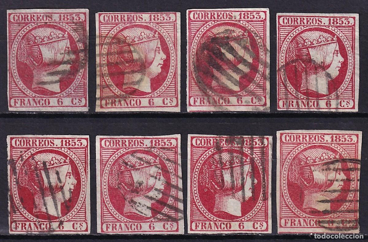 Sellos: ESPA&Ntilde;A, 1853 EDIFIL N&ordm; 17, 6 c. rosa.