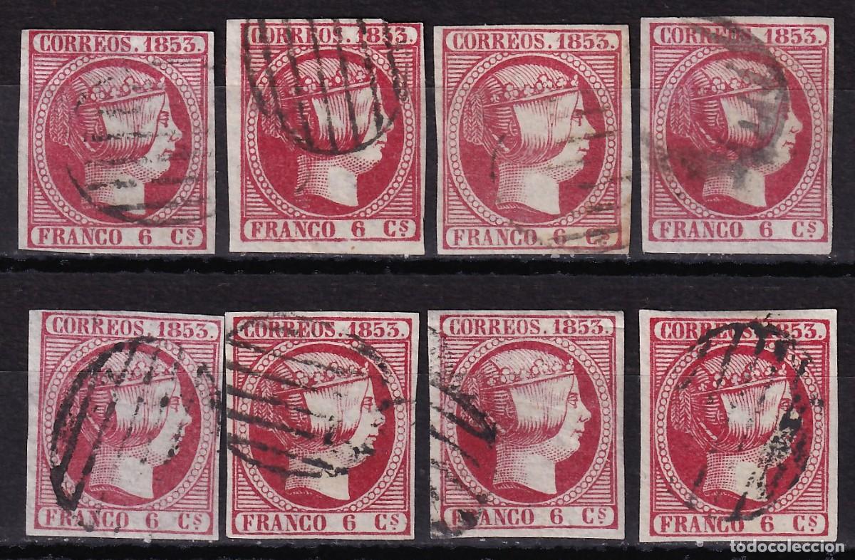 Sellos: ESPA&Ntilde;A, 1853 EDIFIL N&ordm; 17, 6 c. rosa.