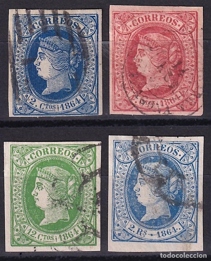 Sellos: ESPA&Ntilde;A, 1864 EDIFIL N&ordm; 63, 64, 65, 68,