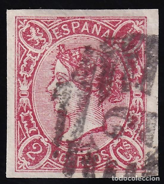 Sellos: ESPA&Ntilde;A, 1865 EDIFIL N&ordm; 69, 2 cu. rosa