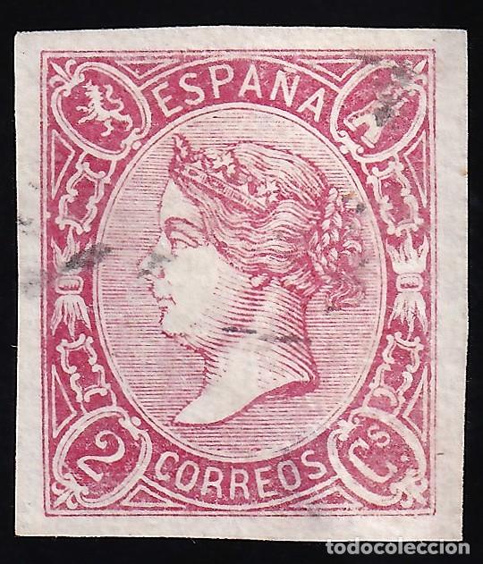 Sellos: ESPA&Ntilde;A, 1865 EDIFIL N&ordm; 69, 2 cu. rosa