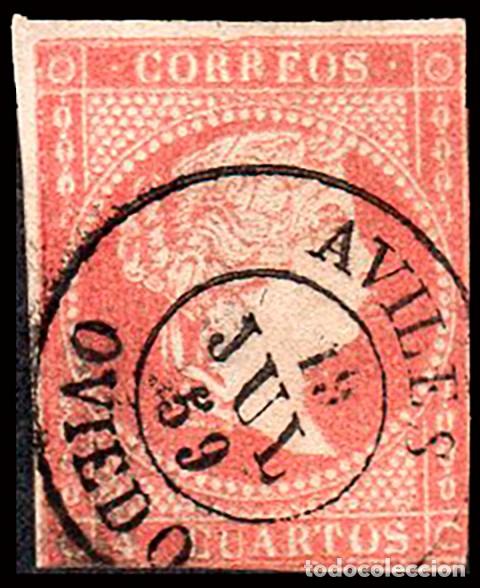 Sellos: Asturias - Edi o 48 - 4 cuartos - Mat Fech. Tp. II &rdquo;Avil&eacute;s&rdquo;