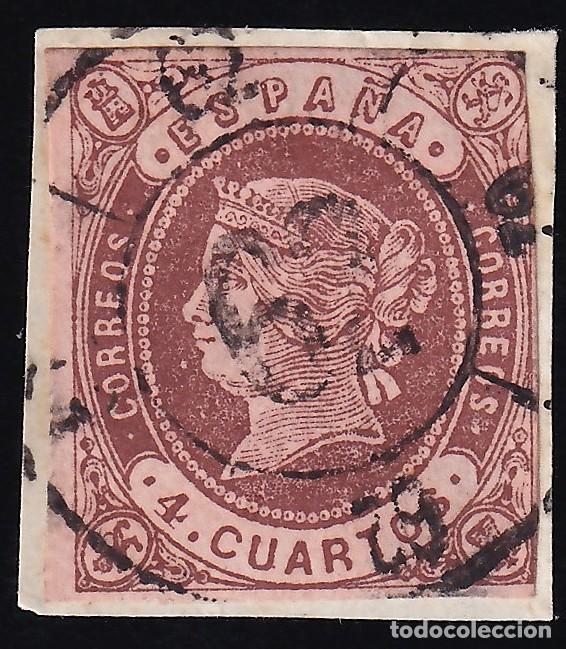 Sellos: ESPA&Ntilde;A, 1862 EDIFIL N&ordm; 58, [Mat. Rueda de Carreta 62 / TUY.]