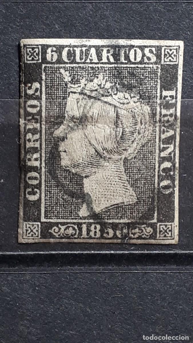 Sellos: ESPA&Ntilde;A. A&Ntilde;O 1850. &deg;. Edifil 1