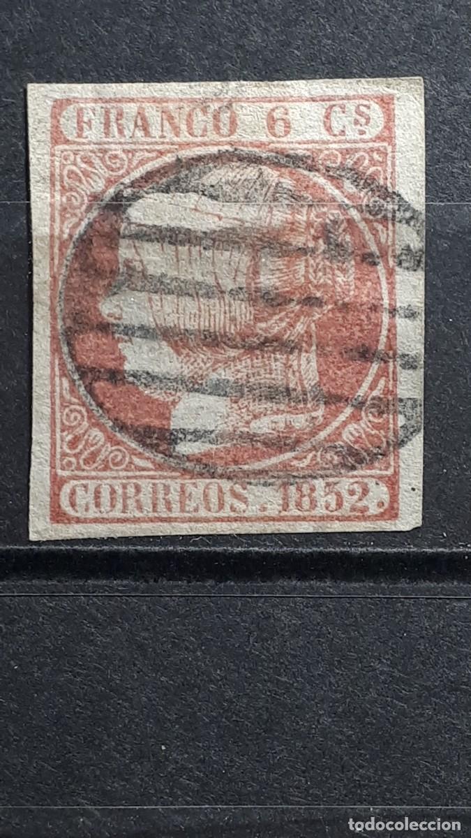 Sellos: ESPA&Ntilde;A. A&Ntilde;O 1852. &deg;. Edifil 12