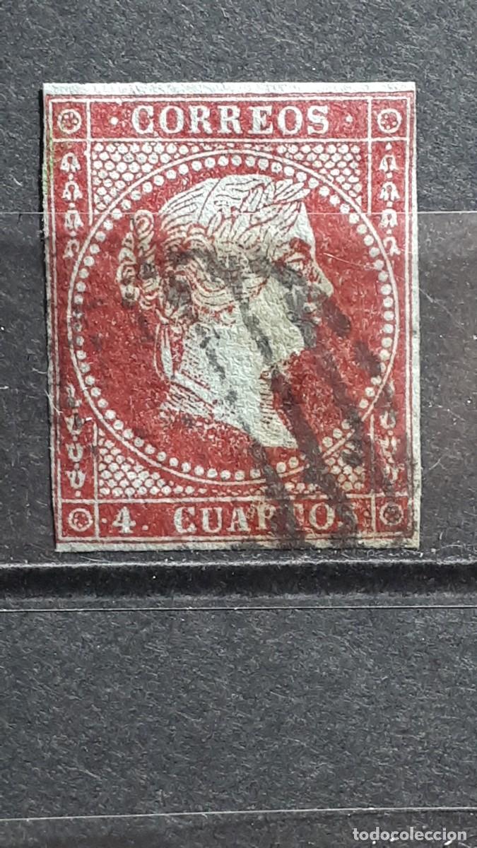 Sellos: ESPA&Ntilde;A. A&Ntilde;O 1855. &deg;. Edifil 40