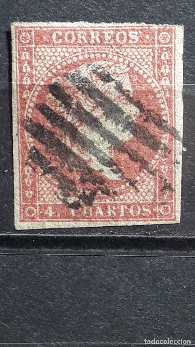 Sellos: ESPA&Ntilde;A. A&Ntilde;O 1856. &deg;. Edifil 44