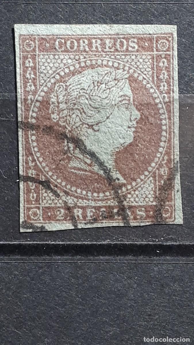 Sellos: ESPA&Ntilde;A. A&Ntilde;O 1855. &deg;. Edifil 42