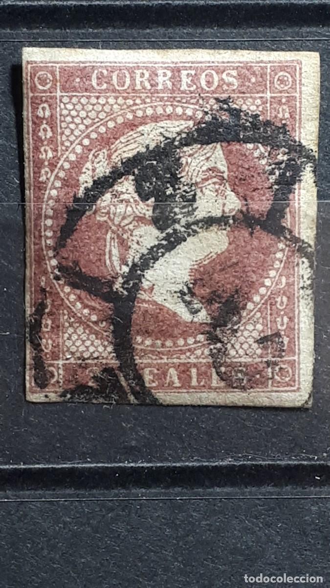 Sellos: ESPA&Ntilde;A. A&Ntilde;O 1856. &deg;. Edifil 50