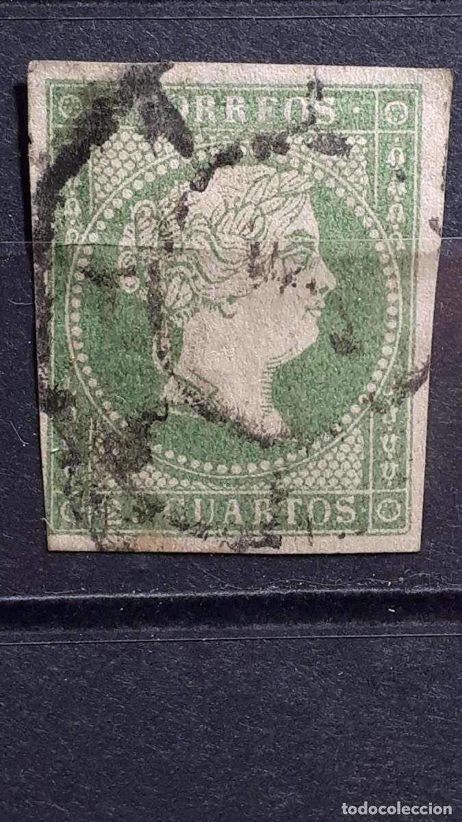 Sellos: ESPA&Ntilde;A. A&Ntilde;O 1856. &deg;. Edifil 47