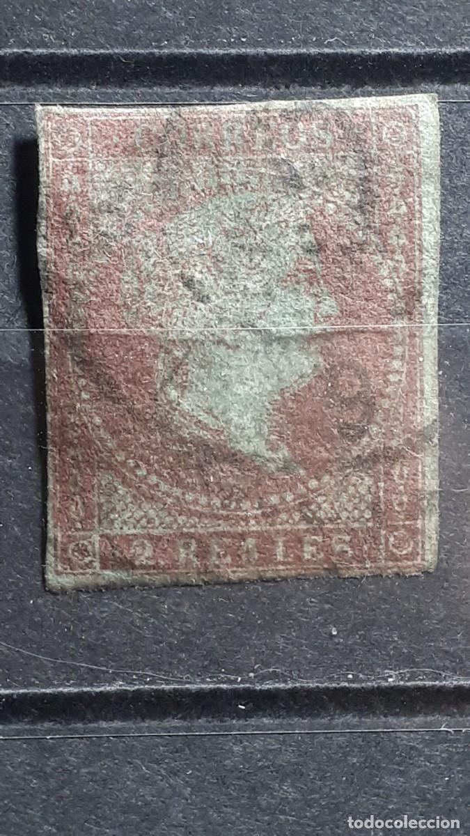Sellos: ESPA&Ntilde;A. A&Ntilde;O 1856. &deg;. Edifil 42