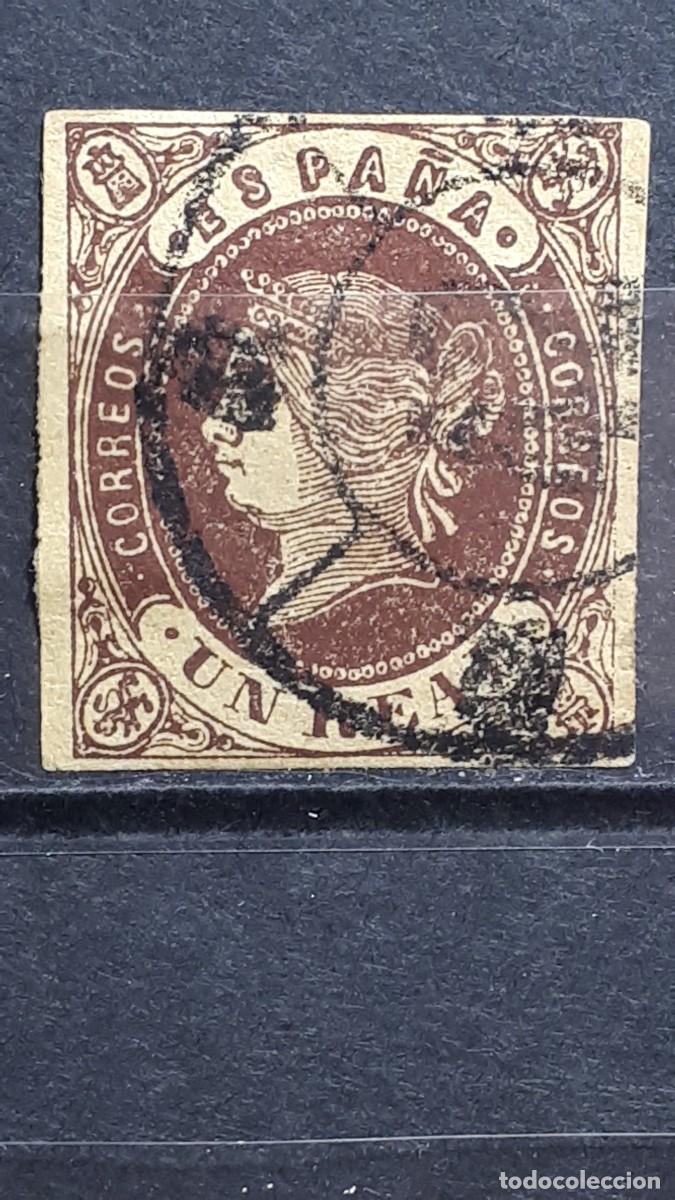 Sellos: ESPA&Ntilde;A. A&Ntilde;O 1862. &deg;. Edifil 61.