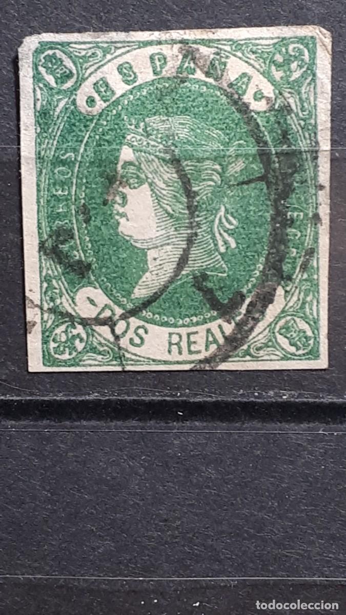 Sellos: ESPA&Ntilde;A. A&Ntilde;O 1862. &deg;. Edifil 62.