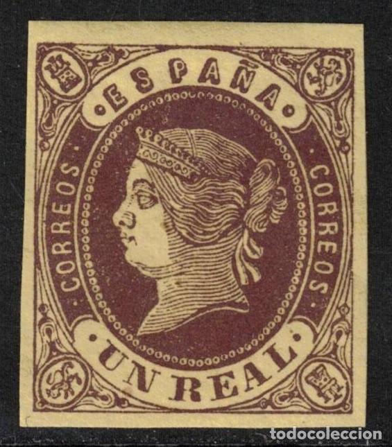 Sellos: ESPA&Ntilde;A - ISABEL II ** 61 - A&Ntilde;O 1862 - LUJO - MNH