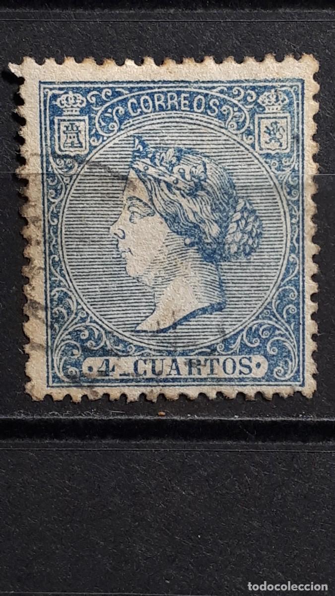 Sellos: ESPA&Ntilde;A. A&Ntilde;O 1866. &deg;. Edifil 81 - Foto 1