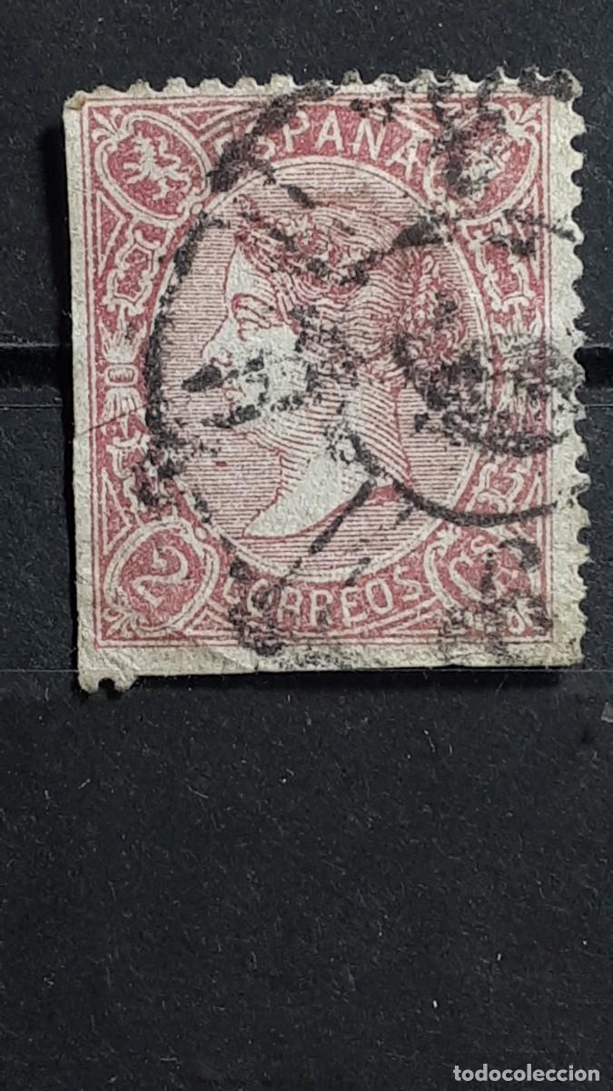 Sellos: ESPA&Ntilde;A. A&Ntilde;O 1865. &deg;. Edifil 74