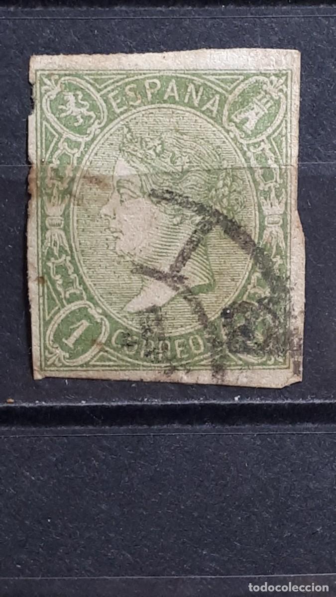 Sellos: ESPA&Ntilde;A. A&Ntilde;O 1865. &deg;. Edifil 72
