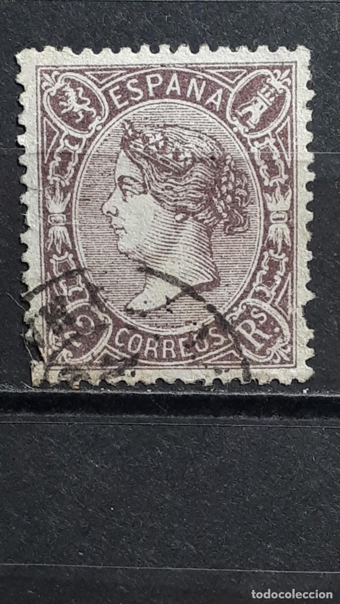 Sellos: ESPA&Ntilde;A. A&Ntilde;O 1865. &deg;. Edifil 73
