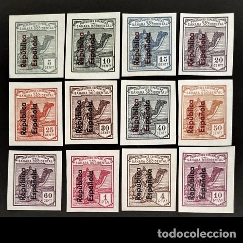 Sellos: Sahara Edifil 36-47 SIN DENTAR MNH Colonias Espa&ntilde;a 1931-1935 serie completa sin fijasellos