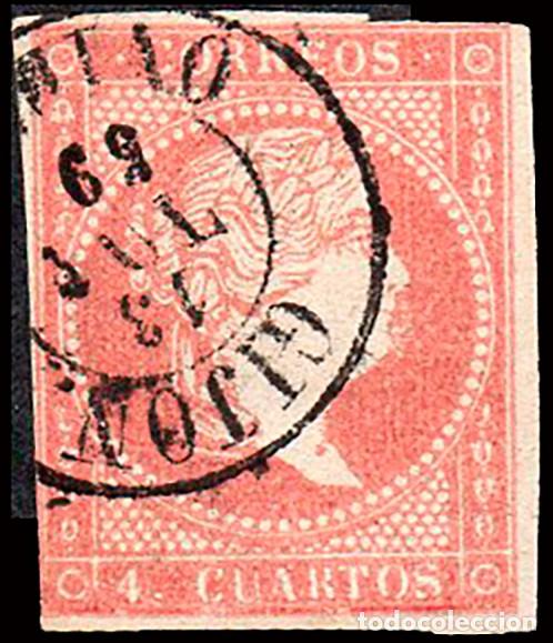 Sellos: Asturias - Edi o 48 - 4 cuartos - Mat Fech. Tp. II &rdquo;Gij&oacute;n&rdquo; (mes invertido)