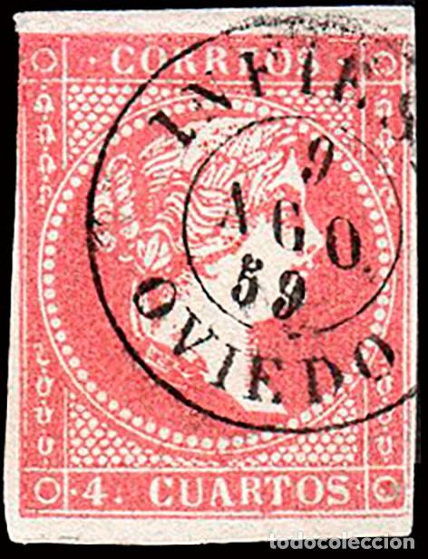 Sellos: Asturias - Edi o 48 - 4 cuartos - Mat Fech. Tp. II &rdquo;Infiesto&rdquo;