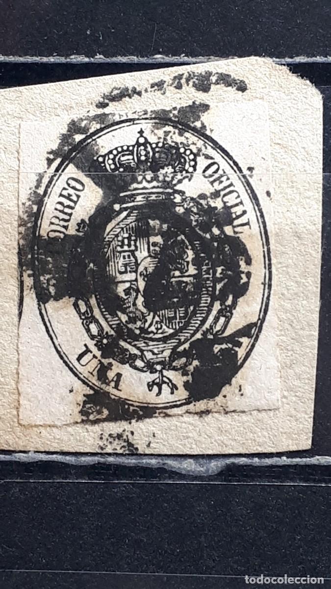 Sellos: ESPA&Ntilde;A. A&Ntilde;O 1855. &deg;. Edifil 36