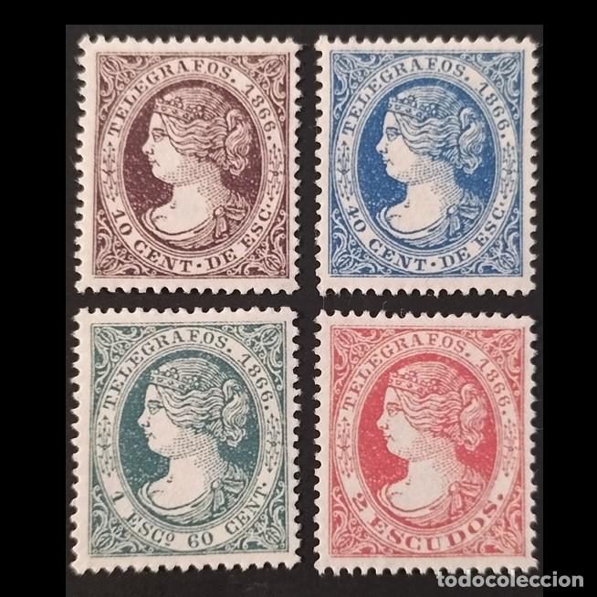 Sellos: Edifil 13-16 MNH Espa&ntilde;a 1866 Telegrafos serie completa