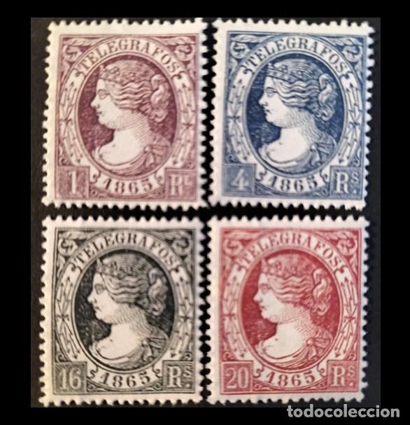 Sellos: Edifil 9-12 MNH Espa&ntilde;a 1865 Telegrafos serie completa