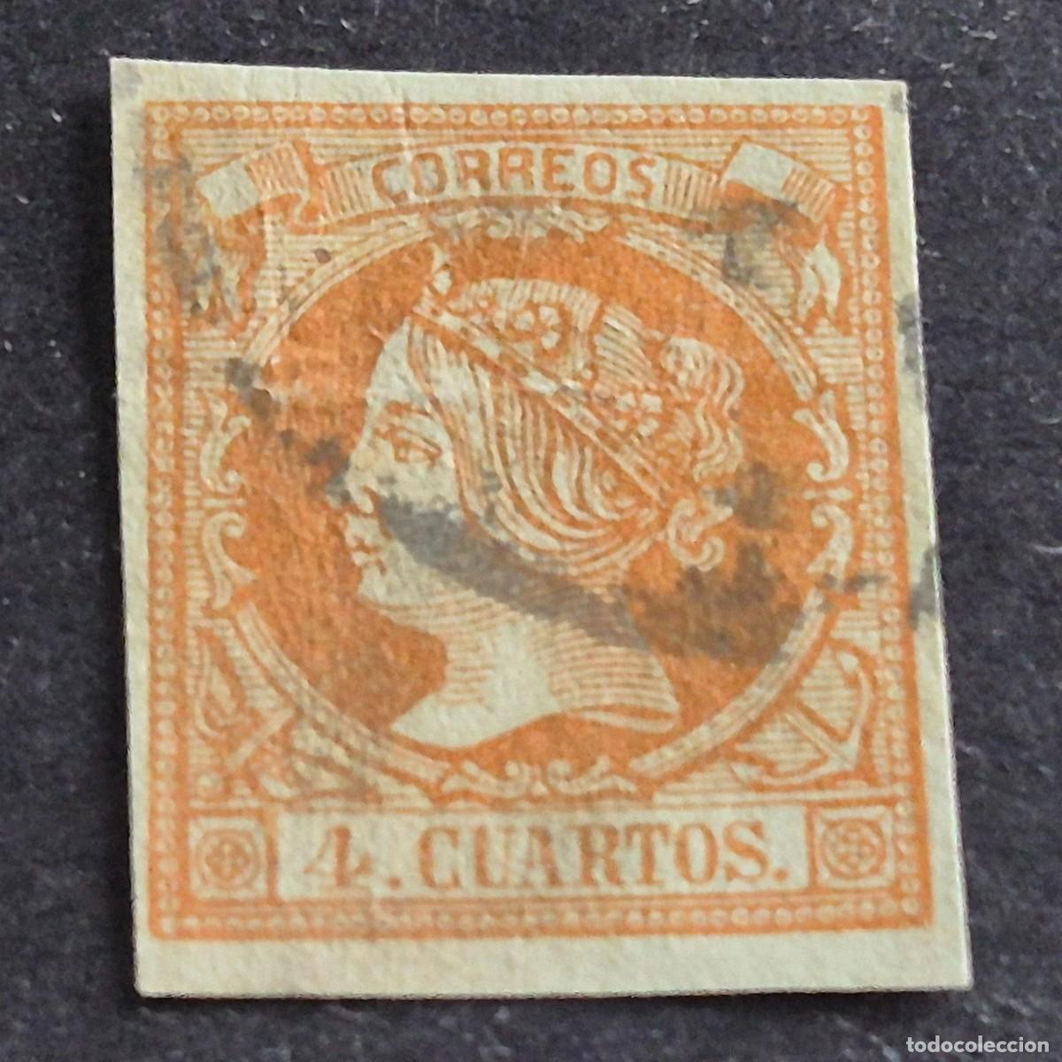 Sellos: ESPA&Ntilde;A, 1860, ISABEL II, EDIFIL 52, USADO, ( LOTE AR )