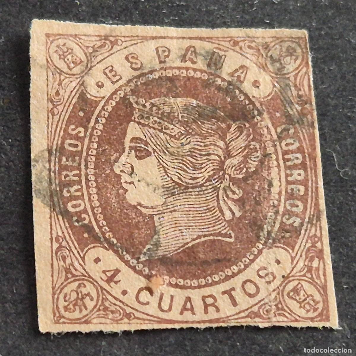 Sellos: ESPA&Ntilde;A, 1862, ISABEL II, EDIFIL 58A, USADO, ( LOTE AR )