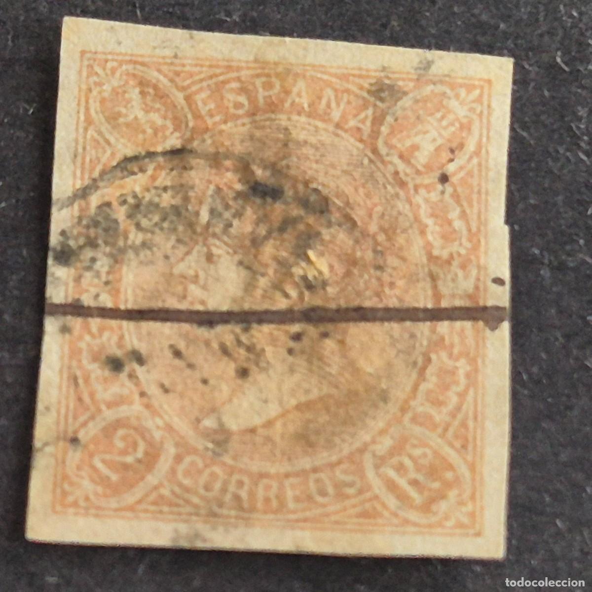 Sellos: ESPA&Ntilde;A, 1865, ISABEL II, EDIFIL 73A, USADO, ( LOTE AR )