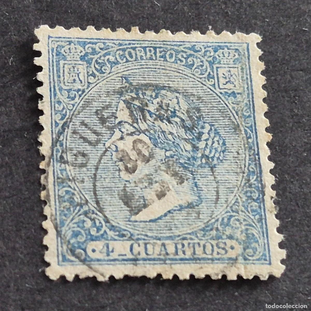 Sellos: ESPA&Ntilde;A, 1866, ISABEL II, EDIFIL 81, MATASELLO FECHADOR DE FIGUERAS, GERONA, ( LOTE AR )