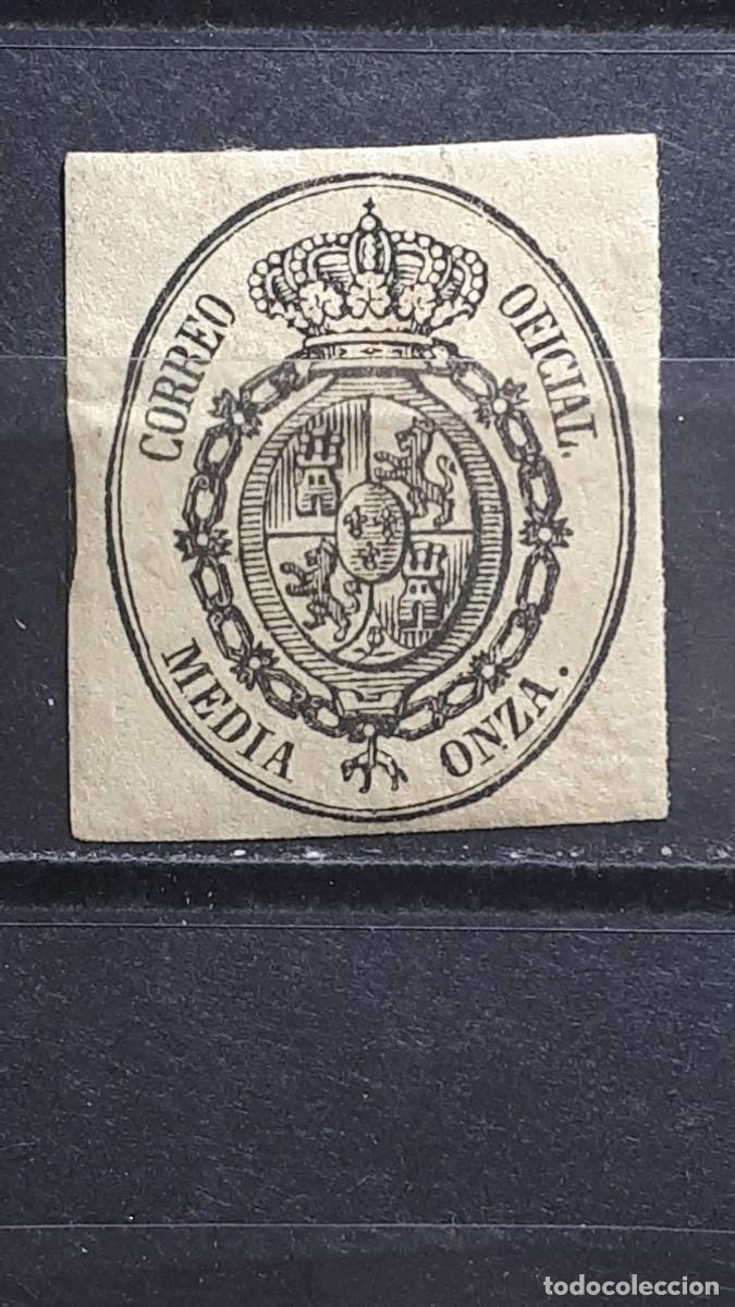 Sellos: ESPA&Ntilde;A. A&Ntilde;O 1855. *. EDIFIL 35