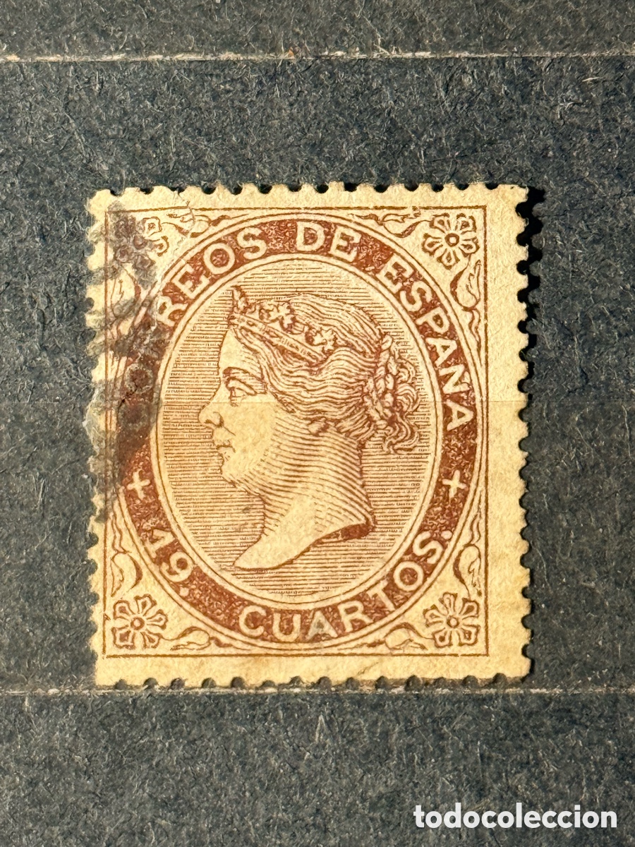 Sellos: Espa&ntilde;a. 1868. Isabel II. Edifil 101. Usado.