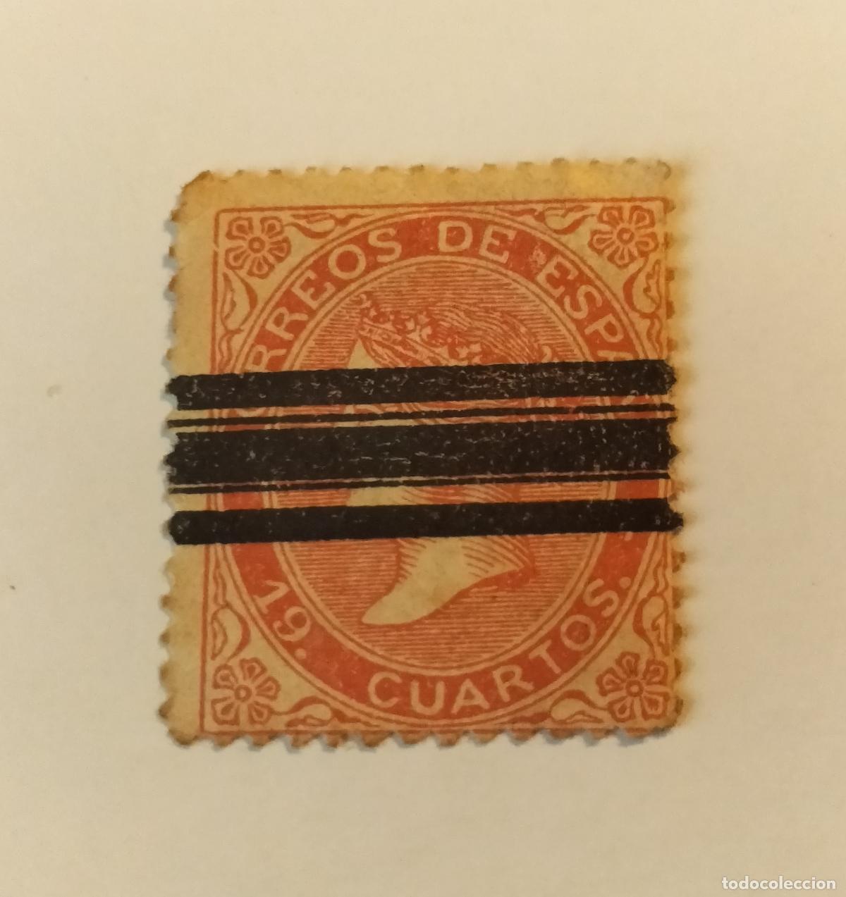 Sellos: SELLO ESPA&Ntilde;A CL&Aacute;SICO 1867 EDIFIL 90 - 19 cuartos.