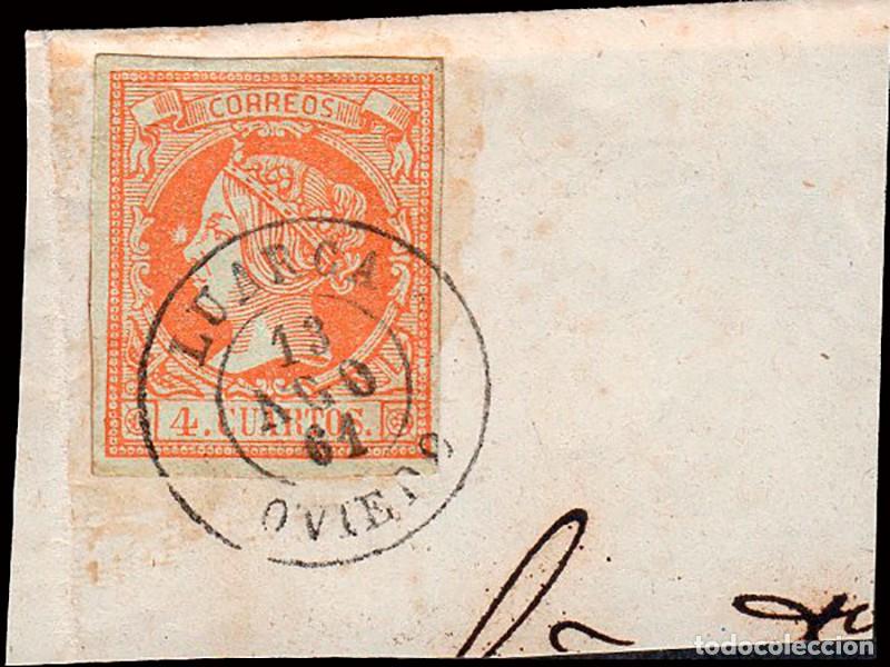 Sellos: Asturias - Edi o 52 - 4 cuartos - Mat Fech Tp. II &rdquo;Luarca&rdquo; - Fragmento