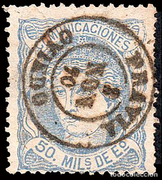 Sellos: Asturias - Edi o 107 - 50 mil&eacute;simas - Mat Fech. Tp. II &rdquo;Pravia&rdquo;