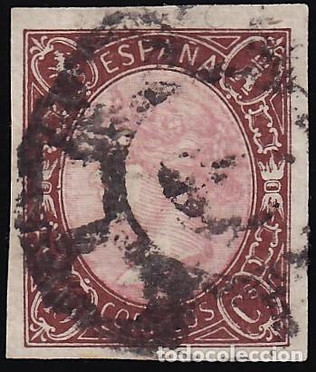 Sellos: ESPA&Ntilde;A, 1865 EDIFIL N&ordm; 71, 19 c. casta&ntilde;o y rosa,