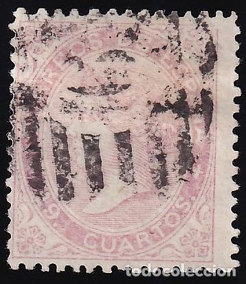 Sellos: ESPA&Ntilde;A, 1867 EDIFIL N&ordm; 90, 19 cu. rosa