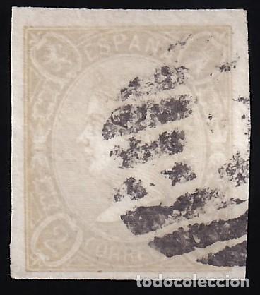 Sellos: ESPA&Ntilde;A, 1865 EDIFIL N&ordm; 73c, 2 r. gris oscuro