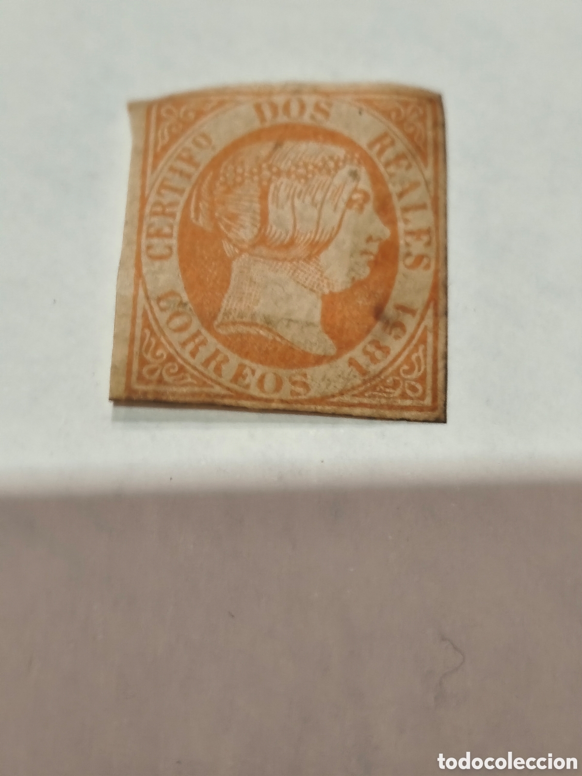 Sellos: Sellobclasico de Espa&ntilde;a n 9 usado ara&ntilde;a negra muy escaso,5;reales rojo ,ver imagenes