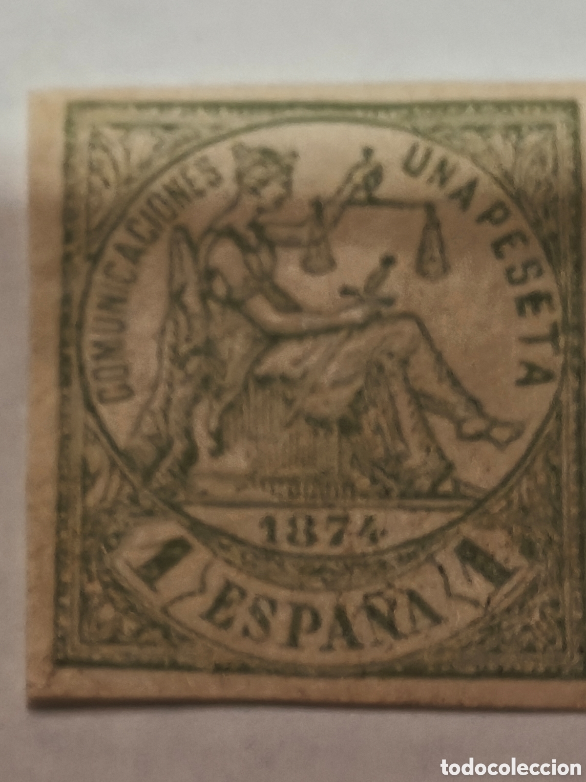 Sellos: Sello cl&aacute;sico de Espa&ntilde;a n 150A,variedad sin dentar ,,1 pts verde ver