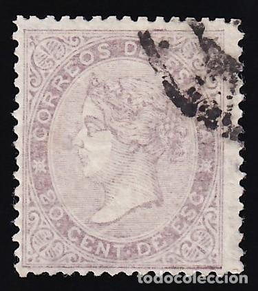 Sellos: ESPA&Ntilde;A, 1867 EDIFIL N&ordm; 92, 20 c. lila.