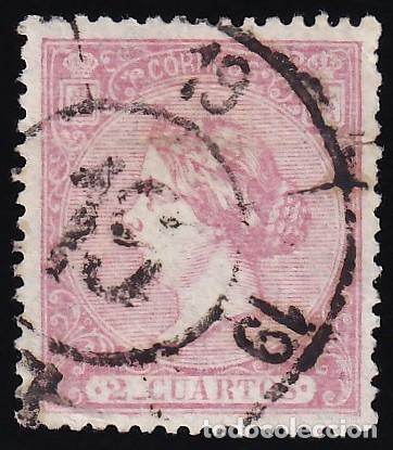 Sellos: ESPA&Ntilde;A, 1866 EDIFIL N&ordm; 80, 2 cu. rosa