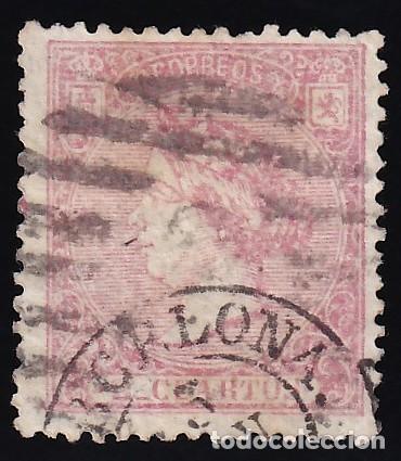 Sellos: ESPA&Ntilde;A, 1866 EDIFIL N&ordm; 80, 2 cu. rosa