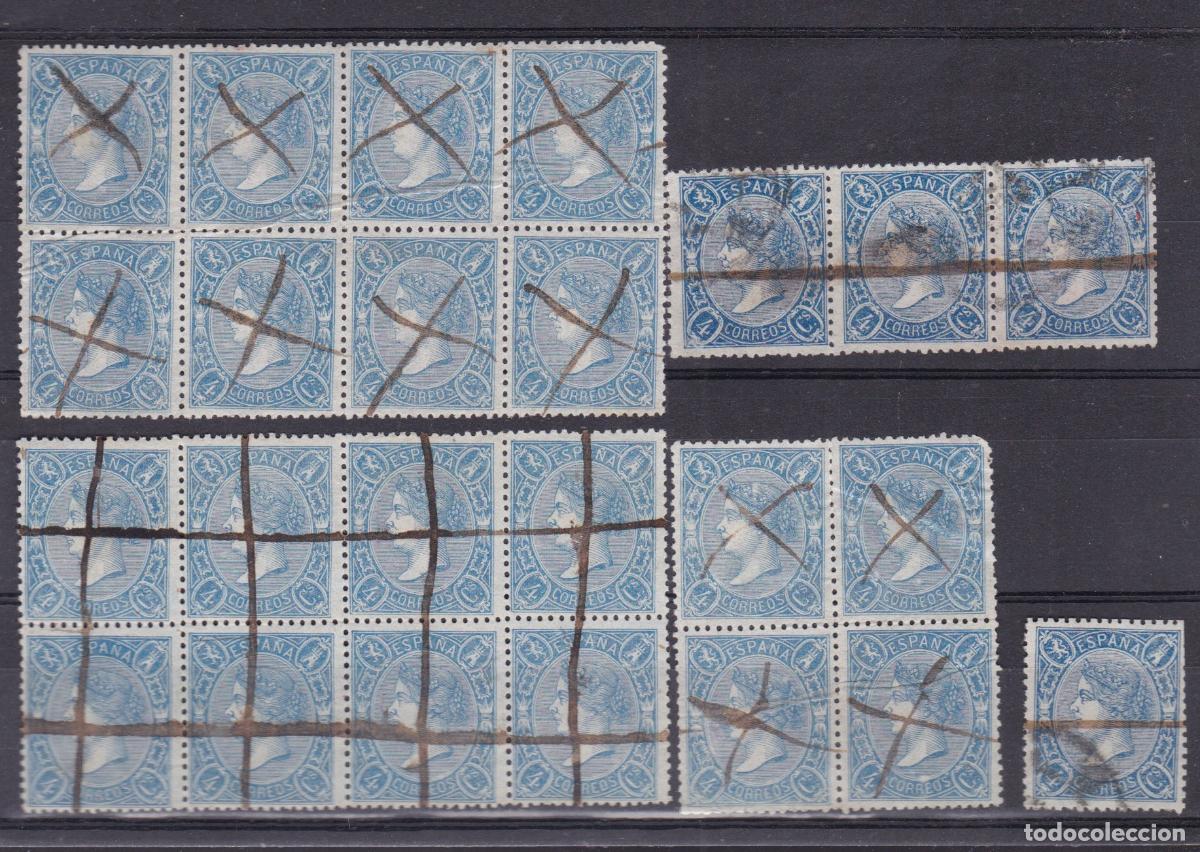 Sellos: FC4-90-Cl&aacute;sicos Edifil 75 x 24 Sellos Matasellos TINTA . Bloques